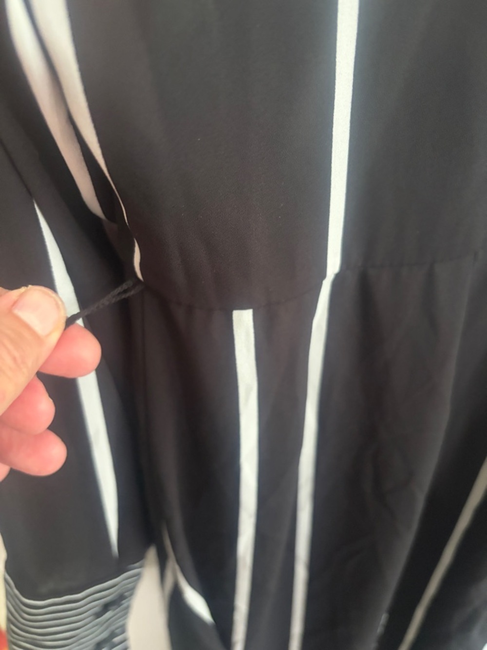 Who What Wear Black and White  Stripe Long Sleeve Shirt Dress size X or XL - Picture 7 of 8